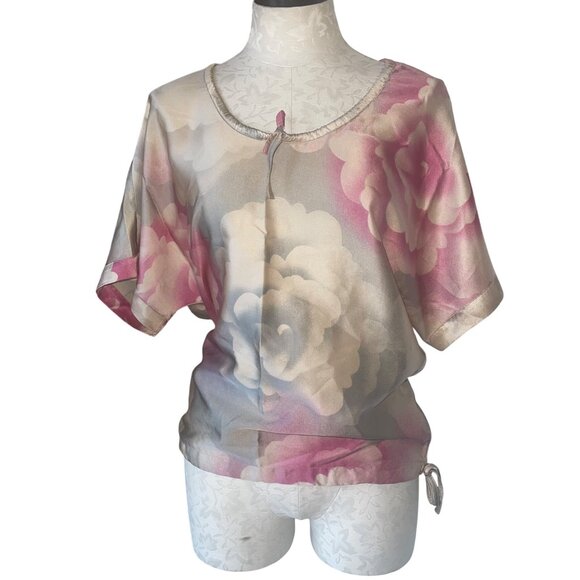Dries Van Noten Womens Top Size Small Multicolor Floral Drawstring Casual - Picture 11 of 14